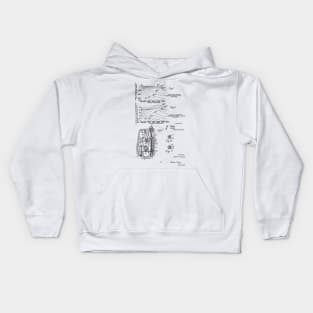 Control Mechanism for Adjusting the Fuel Engine Vintage Patent Hand Drawing Kids Hoodie